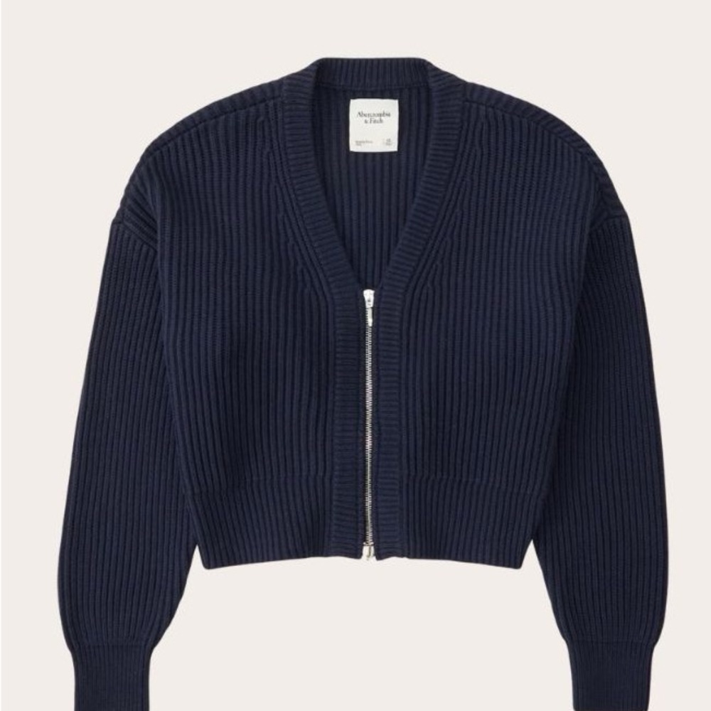 Abercrombie & Fitch Ribbed Full Zip Sweater​​​​​